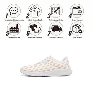 Chaussures de course décontractées tendance en maille souple antidérapantes à lacets, personnalisables avec logo OEM/ODM, vente en gros d'usine pour hommes et femmes FN062 - Product Image 4