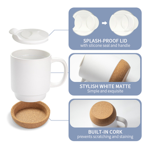 Tazze da Caffè Personalizzabili per Sublimazione con Base in Sughero per il Ritorno a Scuola - Product Image 1