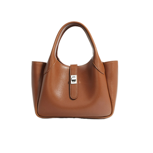 Premium Cowhide Leather Fashion Women's <b>Shoulder</b> Crossbody Bag Single <b>Strap</b> Zipper Closure Candy Polyester Lining Portable - Product Image 1