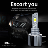 Nouveaux phares LED de voiture H15, lumière blanche 6000K, 12V, 8000 lumens, 50W, ampoules LED auto Canbus sans erreur