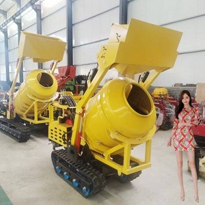 Forestry Machinery Customized Gasoline Hydraulic Mini Crawler Rubber <b>Track</b> Loader Skid Steer Concrete Mixer - Product Image 1