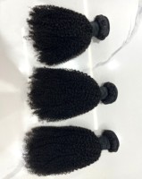 Extension de cheveux humains vierges non transformés 100% pas cher 4B 4C Afro Kinky Curly Double Drawn Hair Weave