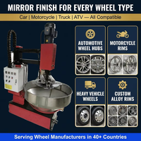 Machine à polir les jantes de moto électriques à vibration, finition miroir chromé, pour jantes en alliage coulé à rayons, 1,5 kW, 380 kg