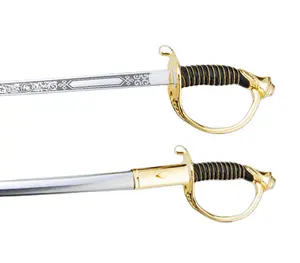 OEM Ceremonial and Honour Guard Swords with Uniform Accessories Souvenir Silver Engraving Worldwide Carved