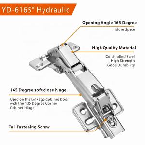 <span class=keywords><strong>YOUDO</strong></span> Factory, puerta de armario de cocina de 165 grados, bisagra oculta ajustable de cierre suave hidráulico con cierre automático - Product Image 6