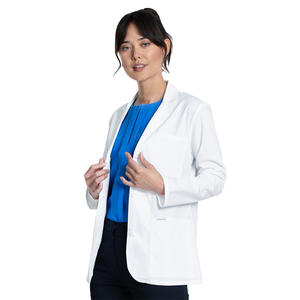 Calidad superior XL Lady Doctor Scrubs Logotipo personalizado Poliéster Algodón Tejido de punto Clínica médica Hospital Bata de laboratorio para mujeres - Product Image 2