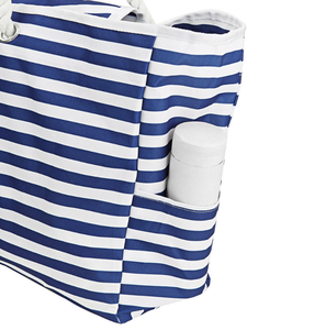 Bolsa de playa grande de lona de algodón ecológica, portátil, con logotipo personalizado, multiusos, para compras. - Product Image 5