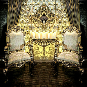Estructuras de cuero dorado para bodas de alta gama, lo último en estructuras de cuero capitoné para escenarios de boda, escenario de boda real con panel de cuero - Product Image 1