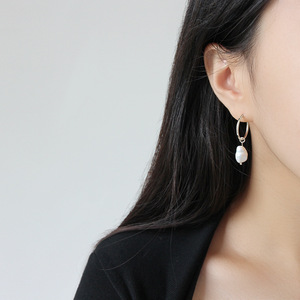Top Selling 925 <strong>Sterling</strong> <strong>Silver</strong> Fine Jewelry Real Natural Baroque Pearl <strong>Dangle</strong> <strong>Earrings</strong> - Product Image 4