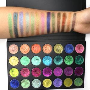 OEM sắc tố Duochrome long lanh <span class=keywords><strong>Eyeshadow</strong></span> <span class=keywords><strong>Palette</strong></span> blendable trang điểm không thấm nước - Product Image 2