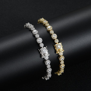 Pulsera de tenis de 7mm + 5mm, mezcla de tamaños, redonda, con circonitas completas, pulsera de moda Tanjing, collar Lijing - Product Image 1