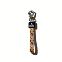 Porte-clés en métal à motif adorable de chiot Teckel avec verrou, porte-clés en caoutchouc respirant de style court personnalisé, porte-clés en plastique