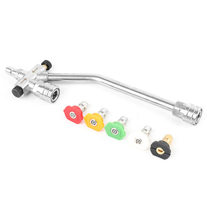 Hanggao Stainless Steel Multi-functional Water Gun Head 1/4 Quick Connect Adjustable For <b>Car</b> Washer Cleaning <b>Machine</b> - Product Image 2