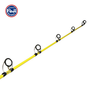 Caña de Pescar Profesional de Alta Resistencia, Amarilla, de 1.76m, 2 Secciones, Fuji, para Agua Salada, Pesca en Alta Mar, Jigging, Fibra de Carbono - Product Image 4