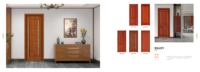 Portes en panneaux de bois de style chinois moderne en MDF, finition bois pour chambre à coucher et entrepôt, usage domestique