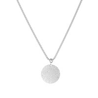 Colliers pendentifs ronds en forme de disque martelé irrégulier, collier en titane tendance