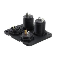 Panneau d'interrupteurs à bascule pour voiture 12V-24V avec double prise allume-cigare USB QC3.0 et voltmètre