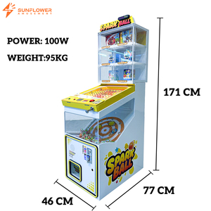Máquina <span class=keywords><strong>de</strong></span> Pinball Comercial que Ahorra Espacio, Operada con <span class=keywords><strong>Monedas</strong></span>, con Gabinete LED y Rueda <span class=keywords><strong>de</strong></span> Dulces - Product Image 3