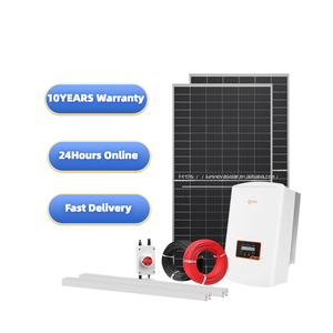 Système solaire sur réseau Ensemble complet 5Kw 10kw 30kw 50Kw <span class=keywords><strong>Kit</strong></span> complet de système de panneau solaire intelligent avec batterie pour usage domestique - Product Image 1