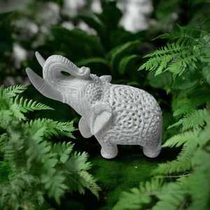 Traditional White Marble <b>Elephant</b> Statue Handmade Stone Animal Showpiece Carved Stone <b>Elephant</b> <b>Decoration</b> Animal Theme Sculpture - Product Image 5