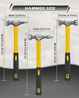 Kit de réparation de carrosserie automobile 7 pièces, ensemble d'outils de débosselage pour carrosserie et ailes, pour la réparation des bosses, le façonnage de panneaux et le travail de tôlerie, 3 marteaux et 4 douilles