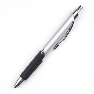 Stylo bille en métal Persol PS-20250827-4 avec grip en caoutchouc, logo et couleur personnalisables, encre noire, stylo publicitaire promotionnel - Product Image 4