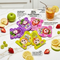 Sachet en aluminium imprimé sur mesure avec forme de fruit irrégulière découpée, sachet gélifié anti-odeur en Mylar pour aliments