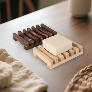 מגש סבון טבעי כפרי אקולוגי בעל רחצה סבון בעבודת יד למים טוגנים צלחת סבון עץ אורן עץ לשומר אמבטיה לכיור - Product Image 3