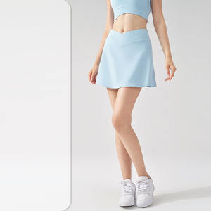 Badminton- en tennisrok met custom logo, cross-waist, <span class=keywords><strong>2</strong></span>-in-1, plus size, pickleball paddle met zakken, hoge taille, zachte minirok - Product Image 5