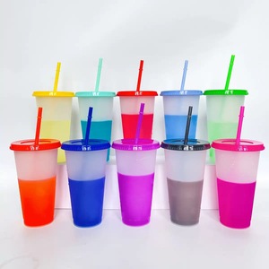 Venta al por mayor Taza con cambio <span class=keywords><strong>de</strong></span> color según la temperatura Vaso <span class=keywords><strong>de</strong></span> café <span class=keywords><strong>de</strong></span> plástico engrosado <span class=keywords><strong>de</strong></span>  Vaso hermético y único - Product Image 2