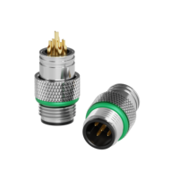 Connecteur circulaire mâle 5 broches LSHITECH M12 A-Code, prise étanche IP67 pour équipement de remplissage et d'emballage