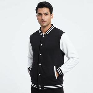 Wholesale Custom Logo Men's Jackets Casual Baseball Jacket Letterman Coat Cotton Unisex Varsity Jackets - Product Image 1