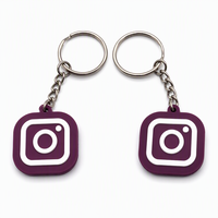 Étiquettes RFID NFC en silicone de haute qualité HST Ntag213 215 216 avec logo personnalisé, porte-clés NFC RFID pour Facebook Instagram TikTok