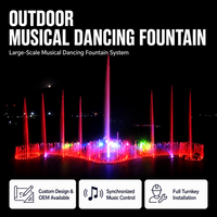 Fuente de agua musical y espectáculo de danza acuática personalizada para exteriores de Lishi Environmental Company
