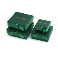 Coffret cadeau de luxe avec Logo personnalisé, emballage en papier de mariage, boîte à bijoux en velours imprimé, pour Bracelet, boucle d'oreille, collier, anneau