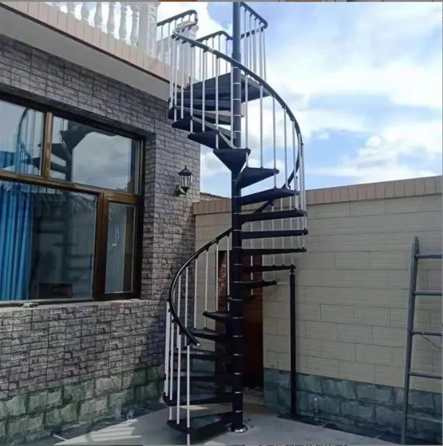 Escalier en spirale, loft intérieur, duplex, maison, spirale ronde, main courante, petite échelle, qualité fiable