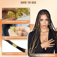 100 pièces boîte sale pince boucle Extensions de cheveux électrolytique creux cheveux boucle tresse bijoux perruque accessoires en métal