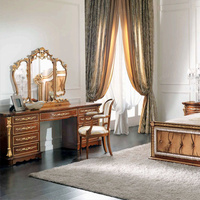 Ensemble de chambre à coucher complet de style rococo arabe, meubles de haute qualité, ensembles de chambre à coucher antiques, meubles sculptés à la main en or, meubles de Foshan