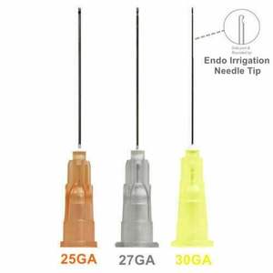 SJ 30G 25G 27GA Jarum Suntik Endo Irigasi Jarum Setengah Potong, Lubang Samping Tertutup Ujung Dental 25G 27GA Grosir - Product Image 4