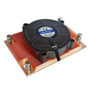 1U Server Cooler Pure Copper Skived Fin 165W TDP Heatsink With Two for EPYC Socket SP3/TR4 CPU 1U Server CPU Cooler - Product Image 4