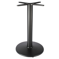 Pied de table industriel antique rétro noir robuste en métal et fonte pour mobilier de bar, restaurant, café, bistrot, base de table ronde