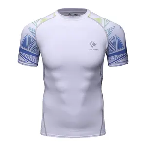 Men's Basic Skins UPF 50+ Long Sleeve Rash Guard Jiu Jitsu Fitness Swim Shirts Mma for Men Bjj Rashguard