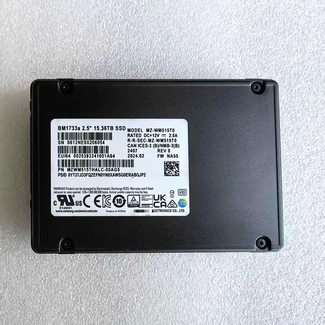 MZWM515THALC-00AGA 15.36TB 2.5" U.2 PCIe NVME Internal SSD Server Enterprise Grade