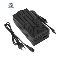 Cargador de 42V-54.6V 2A DC2.1 Resistente al Agua de Fácil Instalación para Scooter, Enchufe EU/UK/US, Cabezal M1 de Plástico