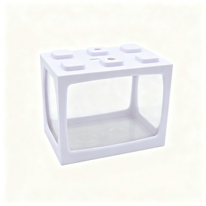 Aquarium multifonctionnel en blocs de construction pour poissons Betta et petits reptiles, mini-aquarium empilable facile à installer pour la décoration de la maison - Product Image 4