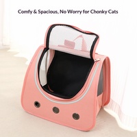 Sac à dos de transport respirant pour animaux de compagnie en tissu Oxford, produit de voyage pour chat avec maille épaisse perméable à l'air, sangle de transport renforcée pour petits animaux