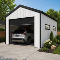 Garage métallique autoportant, structure en acier préfabriquée, bâtiment de stockage de voitures, abri extérieur résistant aux intempéries, fabricant