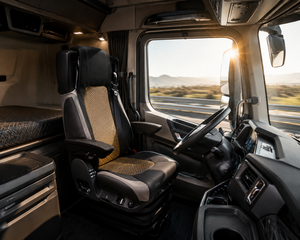 Asiento <span class=keywords><strong>de</strong></span> Camión Americano <span class=keywords><strong>de</strong></span> Alta Resistencia con Suspensión Neumática, Masaje Lumbar y Cuero PU para <span class=keywords><strong>Peterbilt</strong></span> - Product Image 4