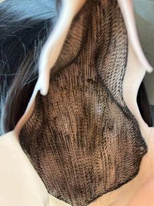 Cabeza de Maniquí de Fibra para Entrenamiento de Peluquería, sin Orejas, Cabeza de <span class=keywords><strong>Muñeca</strong></span> con Cabello Rizado para Prácticas de Peluquería - Product Image 4