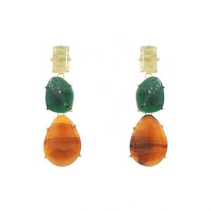 Pendientes Colgantes de Resina Creativos para Mujer, Estilo Europeo Americano, Geométricos Exagerados, Bloques de Color Irregulares, a la Moda - Product Image 5